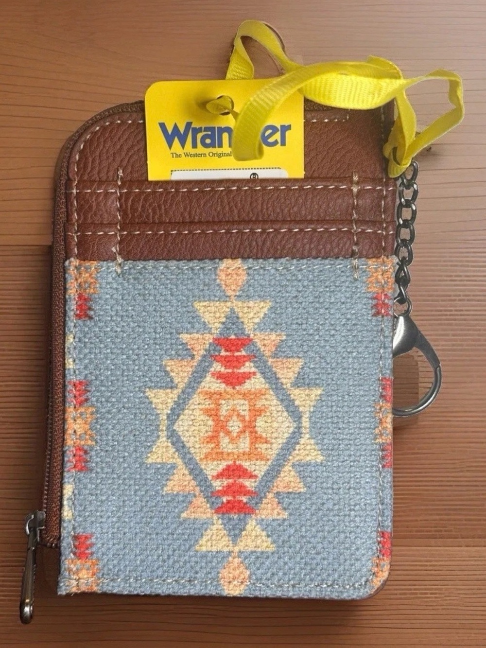 Mustard Montana West Wrangler Aztec Keychain Slim Compact Credit Card Holder